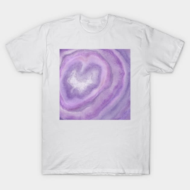 Amethyst Geode T-Shirt by lizzyad